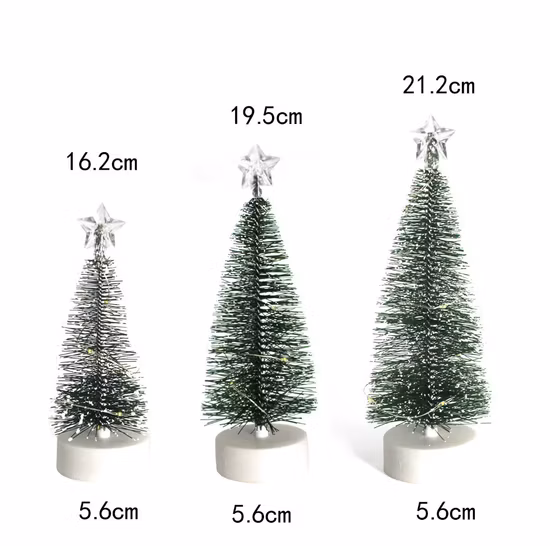 Weihnachtsdekoration, Mini-Schnee-Weihnachtsbaum-LED-Kerze für Tischdekoration