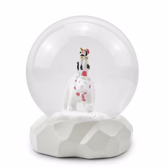 Eisbär Schneeball Weihnachten Eis und Schnee Tier Pinguin Kreatives Geschenk Glas Wasserkugel